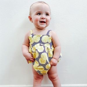 Lemon bubble sunsuit